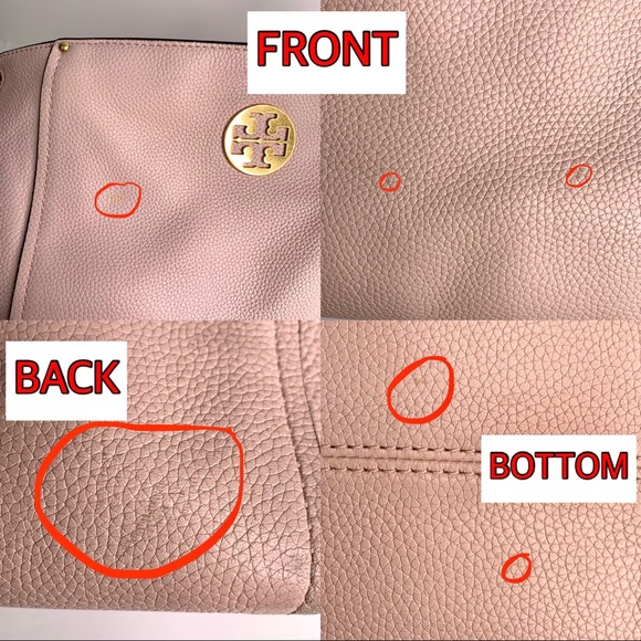 Tory Burch Everly Hobo Bag Shell Pink Pebbled Leather Purse Medium - Picture 11 of 14